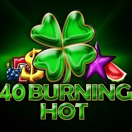 40 Burning Hot slot logo by Amusnet Interactive at Lataamo Casino40 Burning Hot