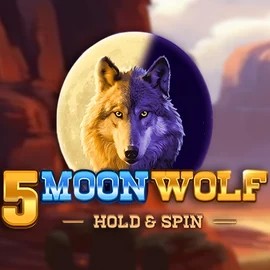 5 Moon Wolf slot logo by Apparat Gaming at Lataamo Casino5 Moon Wolf